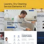 Wash & Rinse – Laundry & Dry Cleaning Service Elementor Template Kit