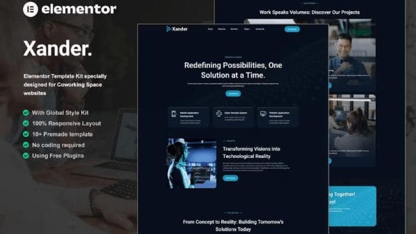 Xander - Elementor Template Kit for Tech Company
