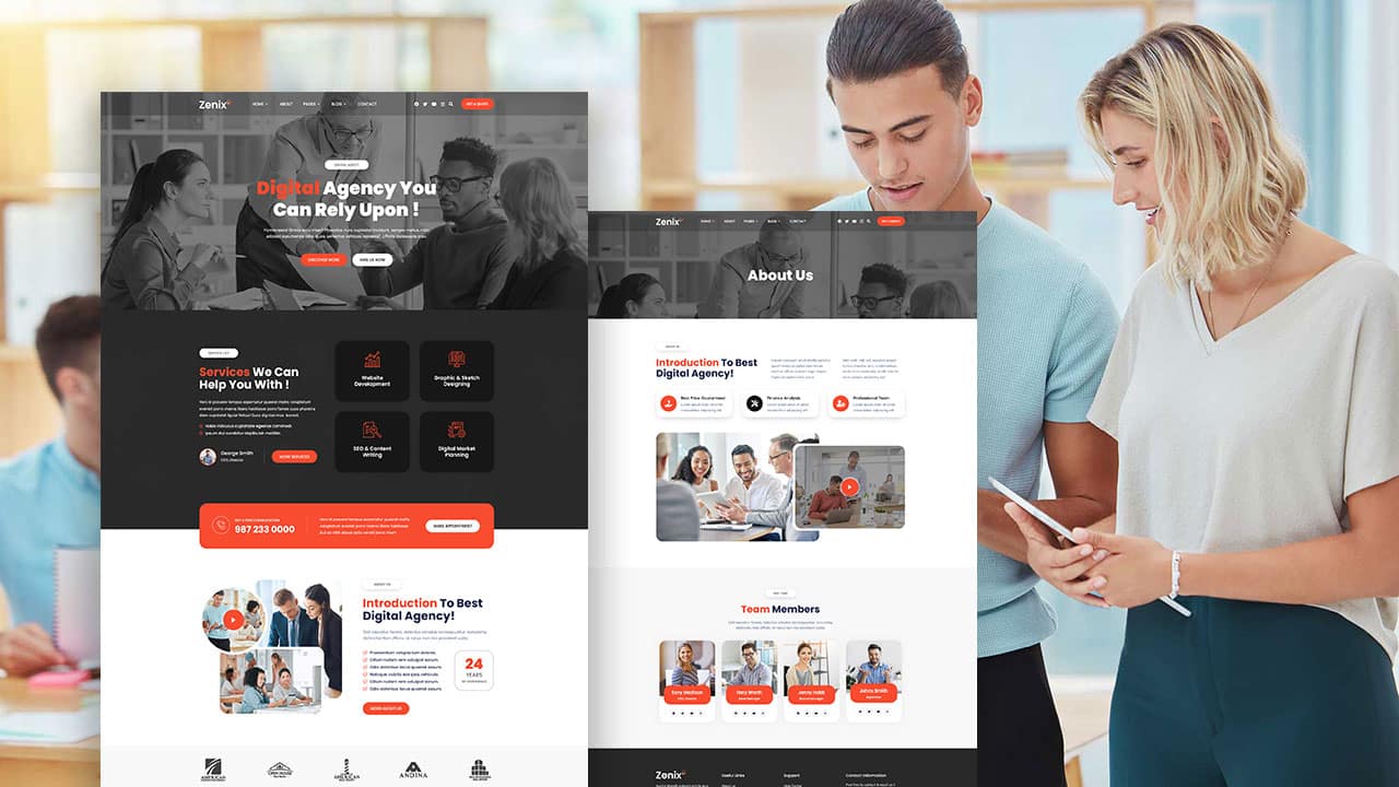 zenix-banner zenix: elementor template kit for creative business & digital agencies - image 1