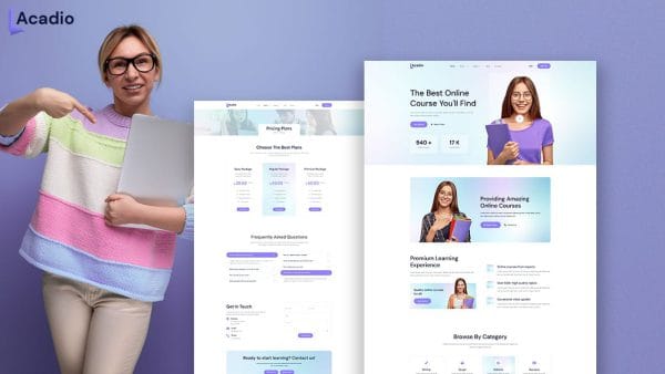 Acadio: Elementor Template Kit for E-Learning & Online Courses