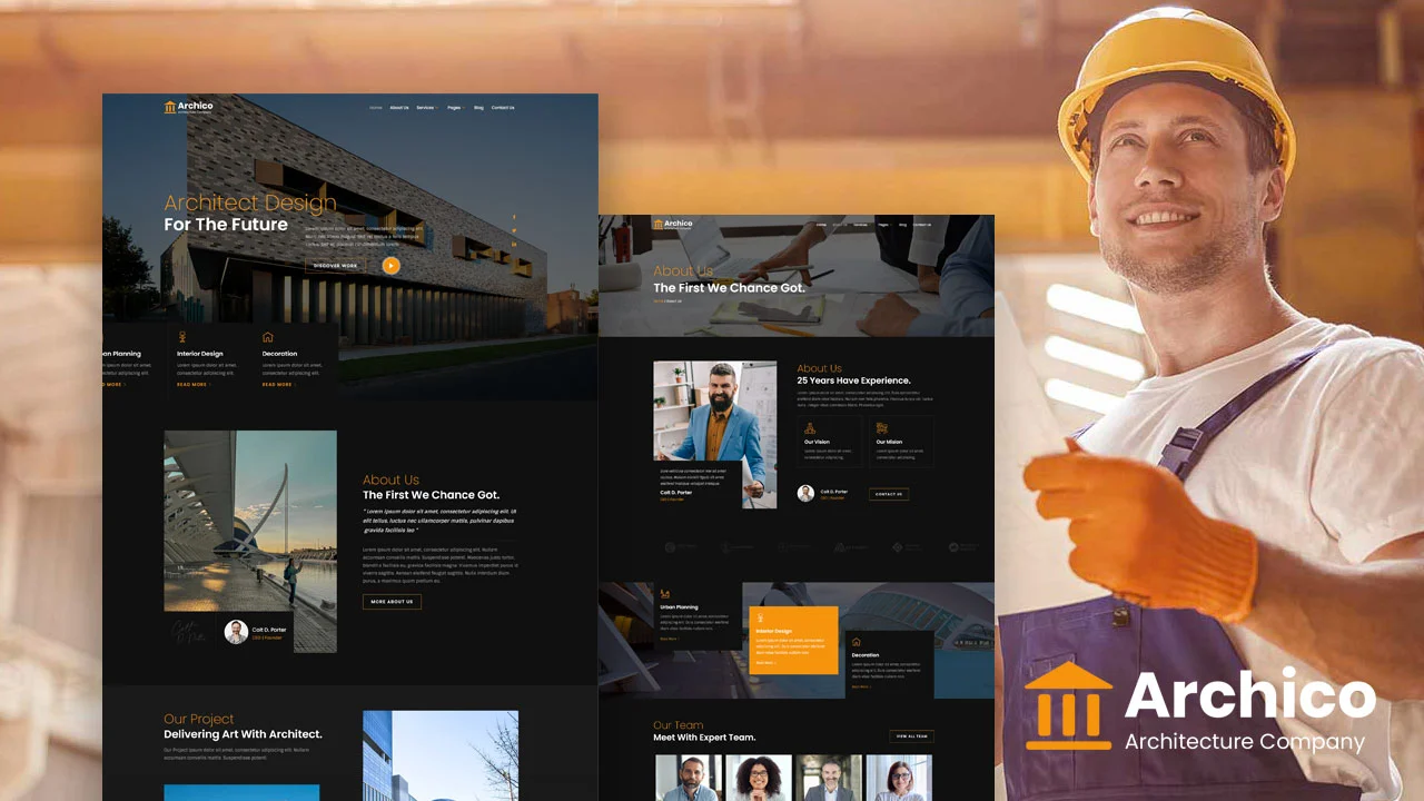 archico archico: elementor template kit for architecture & interior design - image 1