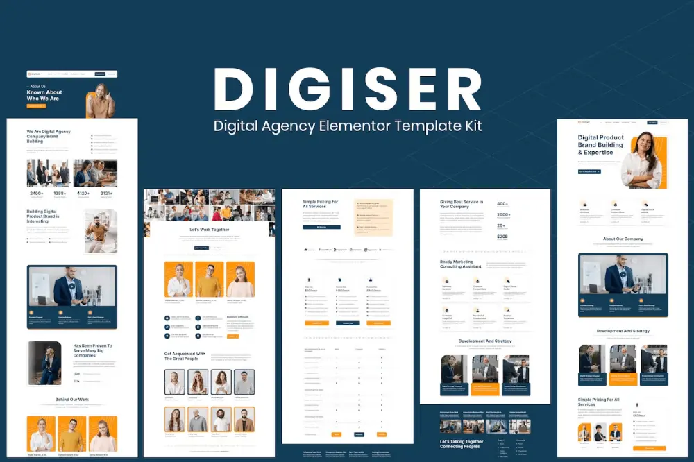 digiser_kit_cover digiser: elementor template kit for digital agencies & corporate business - image 1
