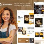 Online Barista: Elementor Template Kit for Coffee Courses & E-Learning