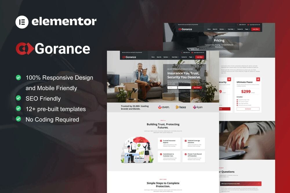 elementor-kit1-1 gorance: elementor template kit for insurance agency websites - image 1