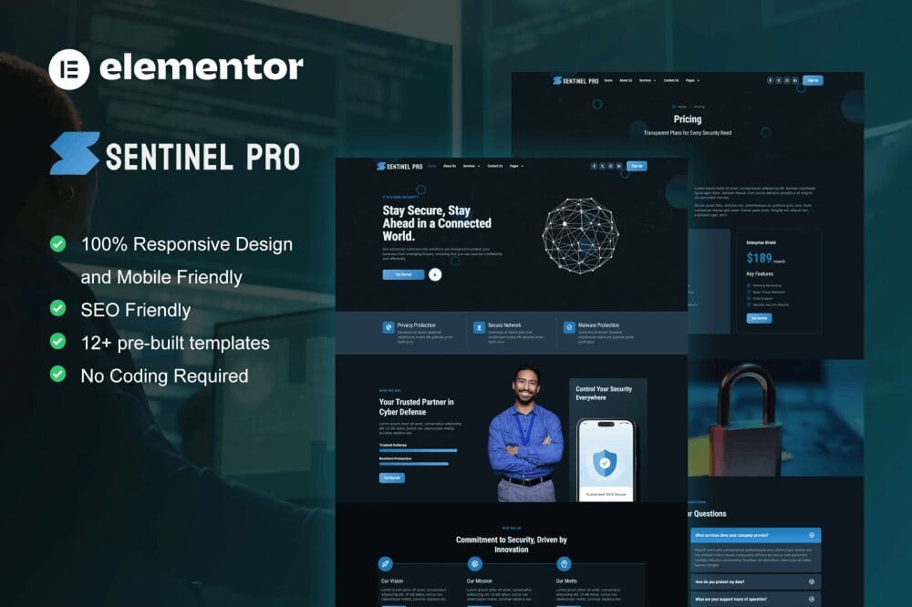 elementor-kit2-2 sentinel: elementor template kit for cyber security services - image 1