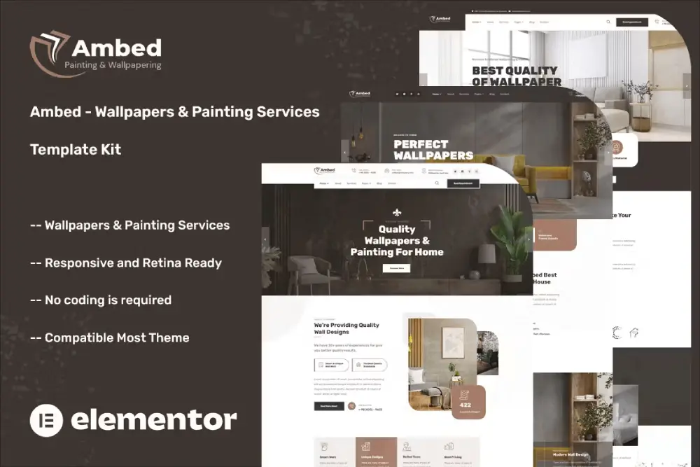 elementor-kits-1-1 ambed: template kit for wallpapers & painting services with elementor - image 1