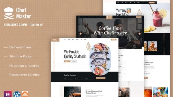 Chefmaster - Restaurant & Cafe Elementor Template Kit
