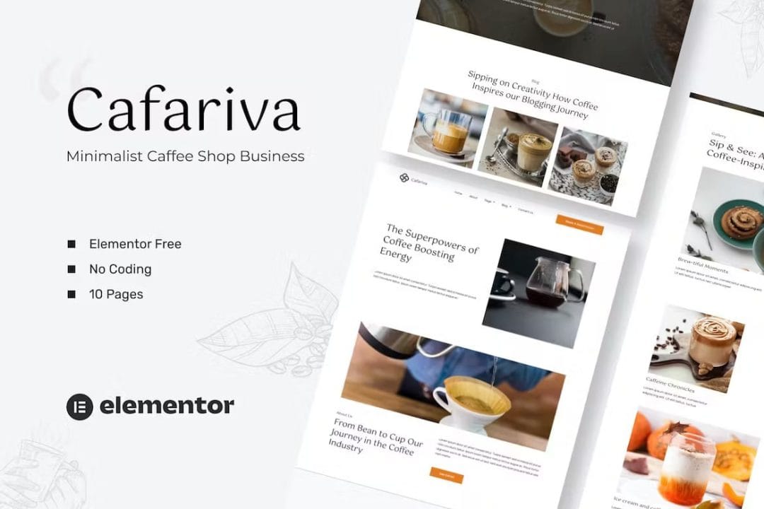 elementor-kits-12-2 cafariva - minimalist cafe & coffee elementor template kit - image 1