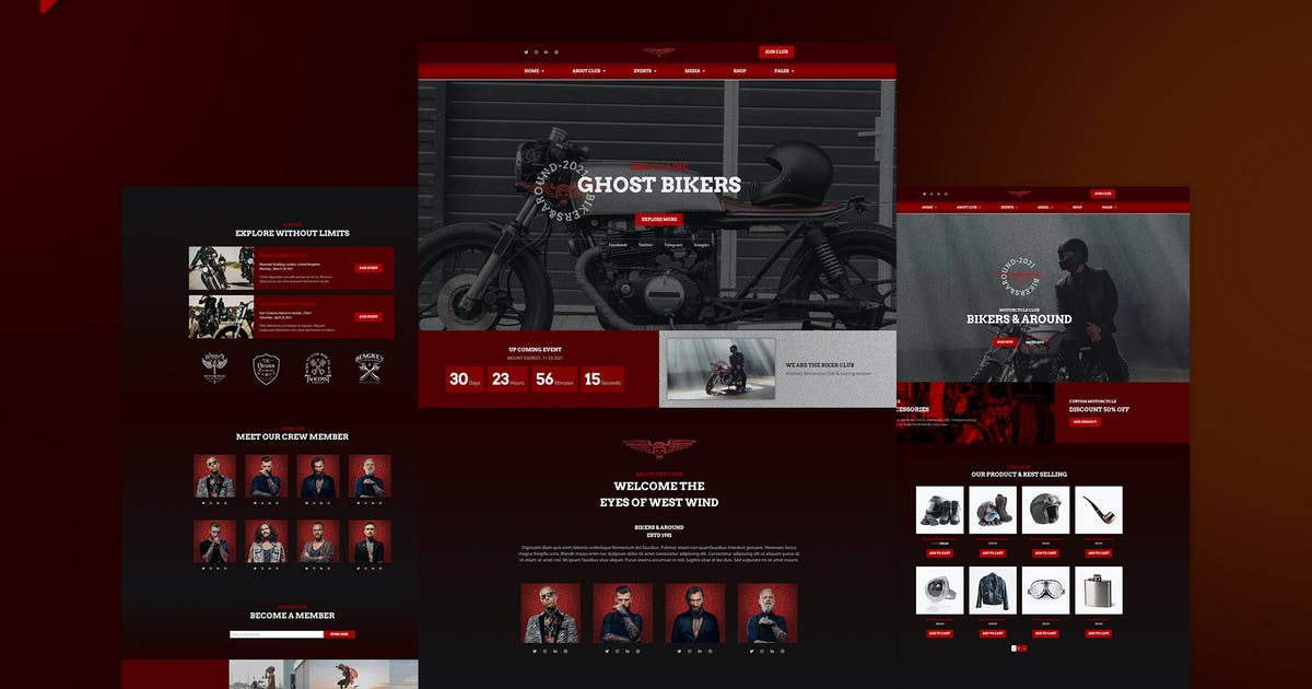 elementor-kits-13 bikers & around - motorcycle club elementor template kit - image 1