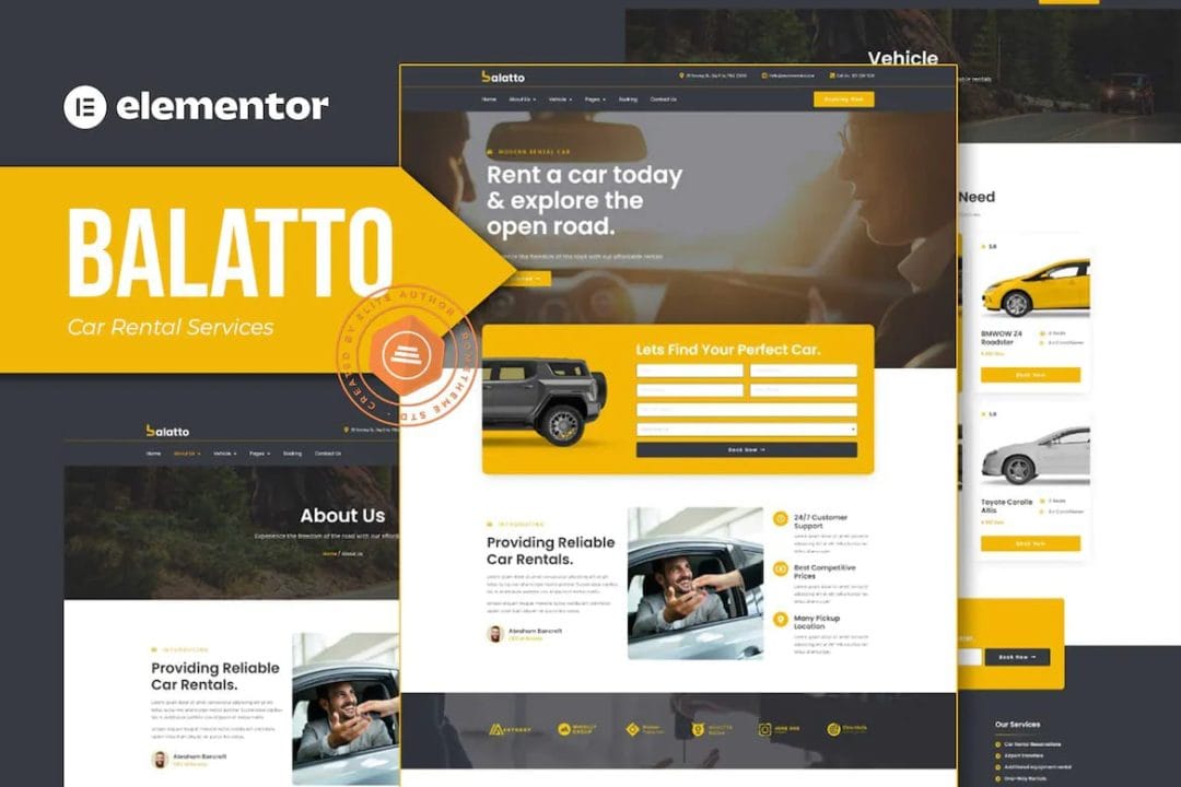 elementor-kits-16 balatto - car rental company elementor pro template kit - image 1