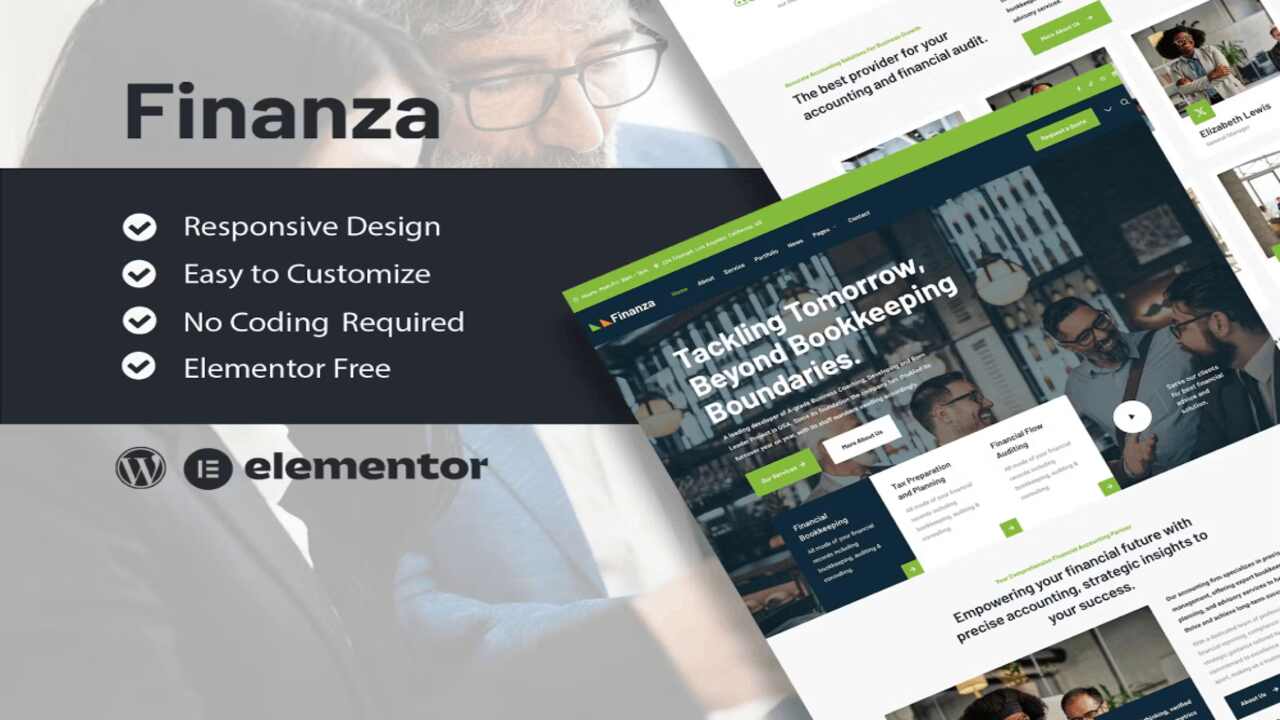 finanza-cover finanza – professional finance & accounting template kit - image 1