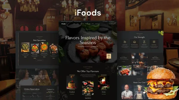 iFoods: Elementor Template Kit for Restaurants & Cafes