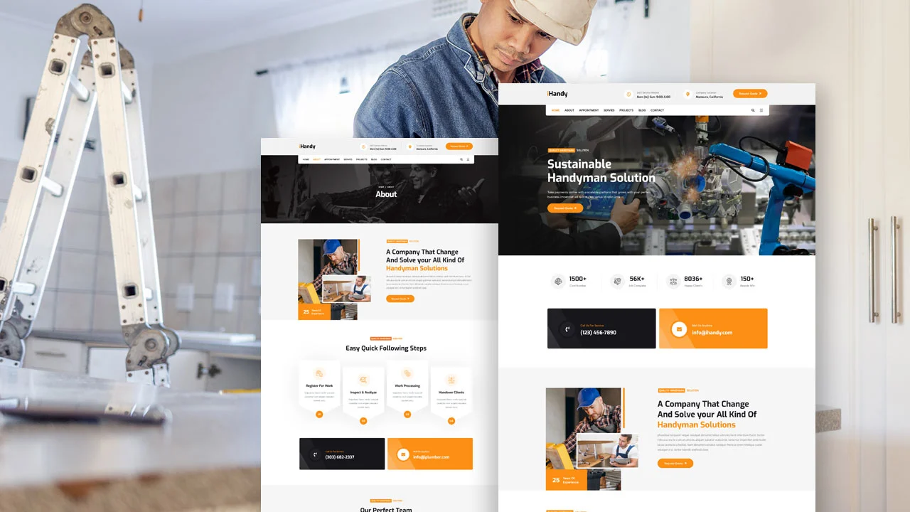ihandy ihandy: elementor template kit for handyman services - image 1
