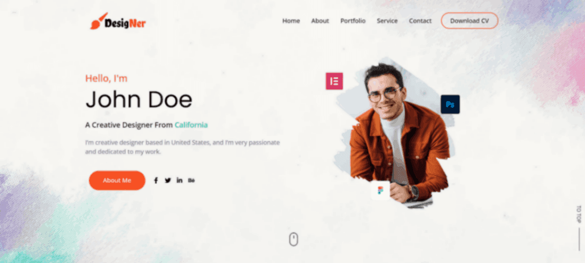 jpeg-optimizer_designer designer: elementor template kit for creative portfolios - image 1