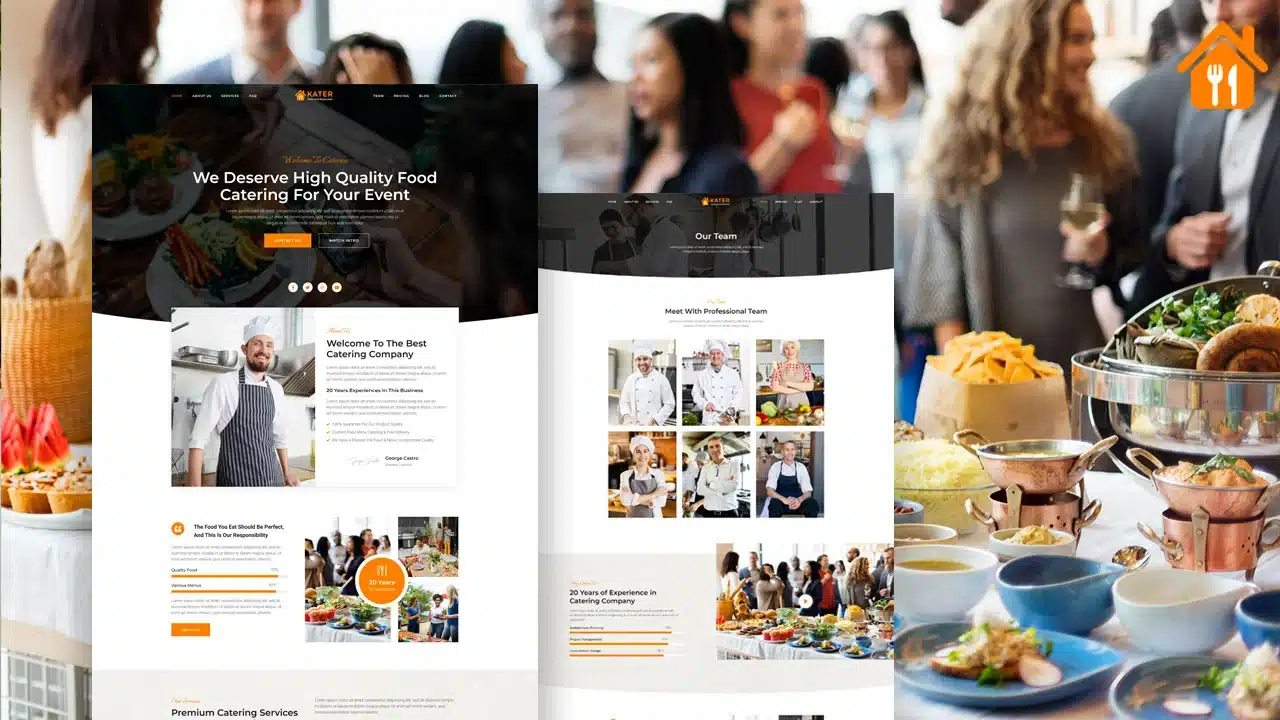 kater kater: elementor template kit for catering services - image 1