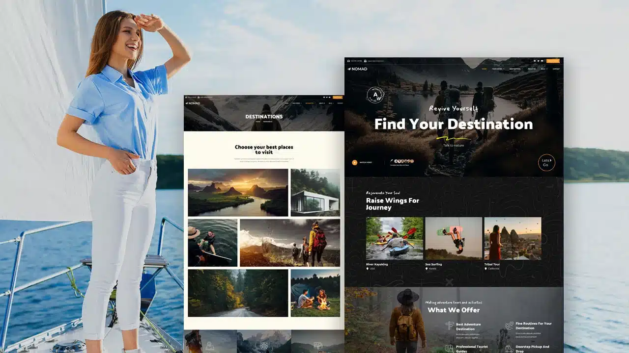 nomad nomad: elementor template kit for tourism & travel agencies - image 1