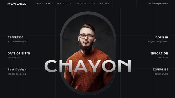 Novus: Elementor Template Kit for Dark Creative Portfolios