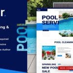 Pooler - Template Kit for Swimming Pool Cleaning Services with Elemenetor Pro