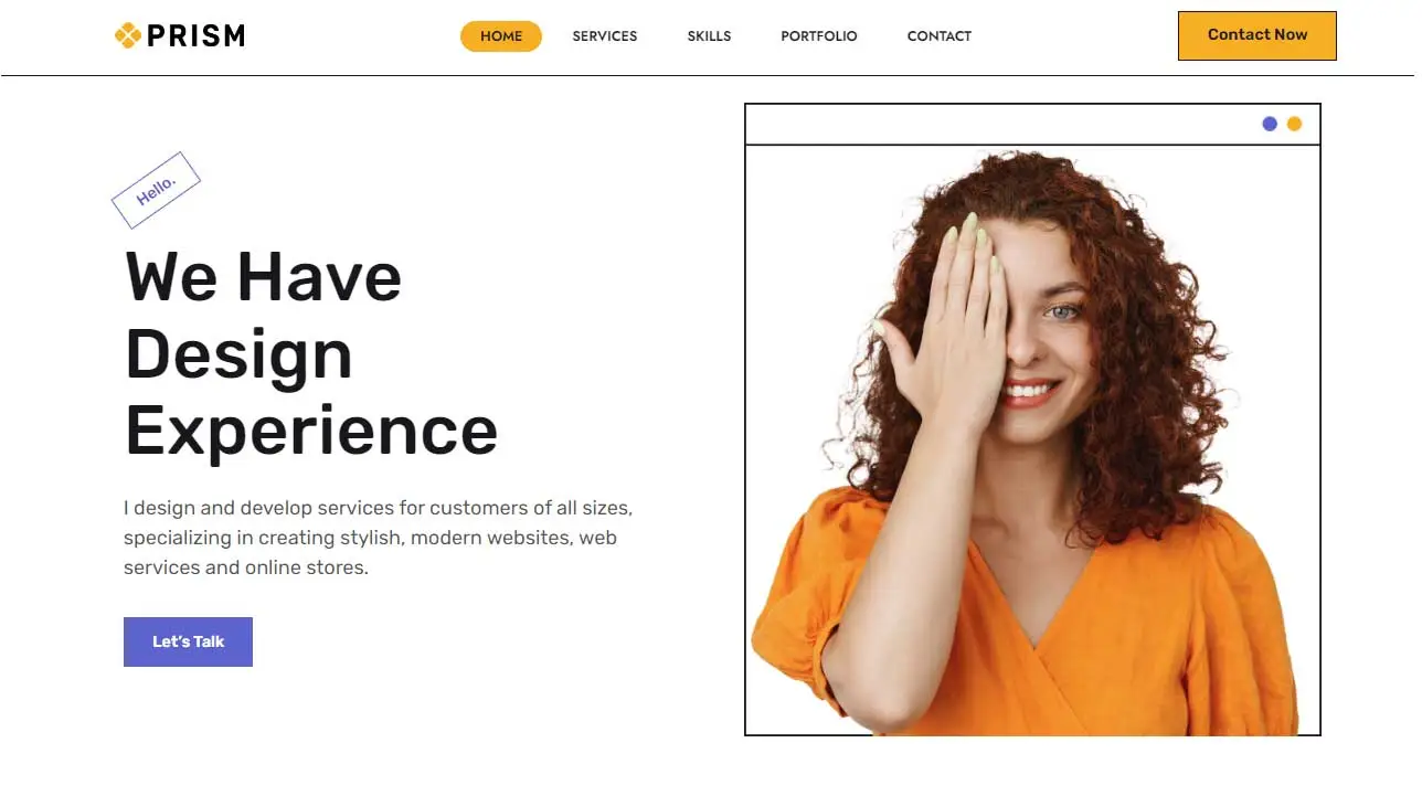 prism prism: elementor template kit for creative personal portfolios - image 1