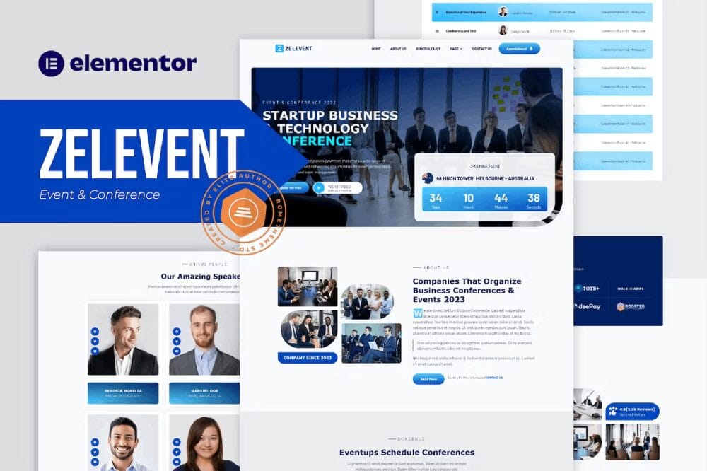 template-9 zelevent: elementor template kit for events & conferences - image 1
