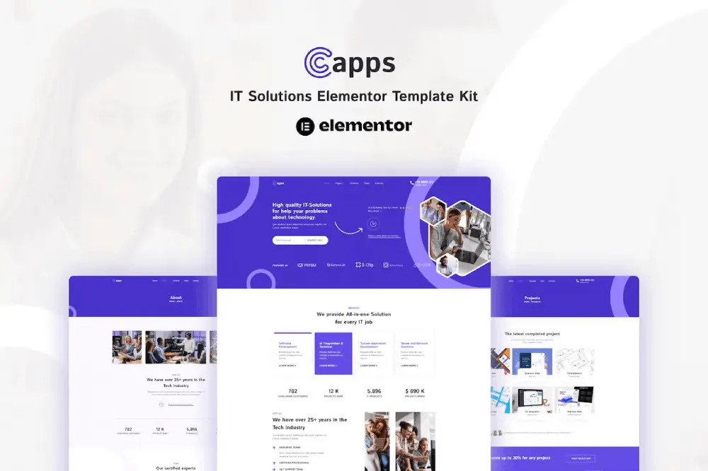 template-kit-2 capps – elementor kit for it solutions & business services - image 1