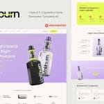 Valiburn: Elementor Template Kit for Vape & E-Cigarette Stores