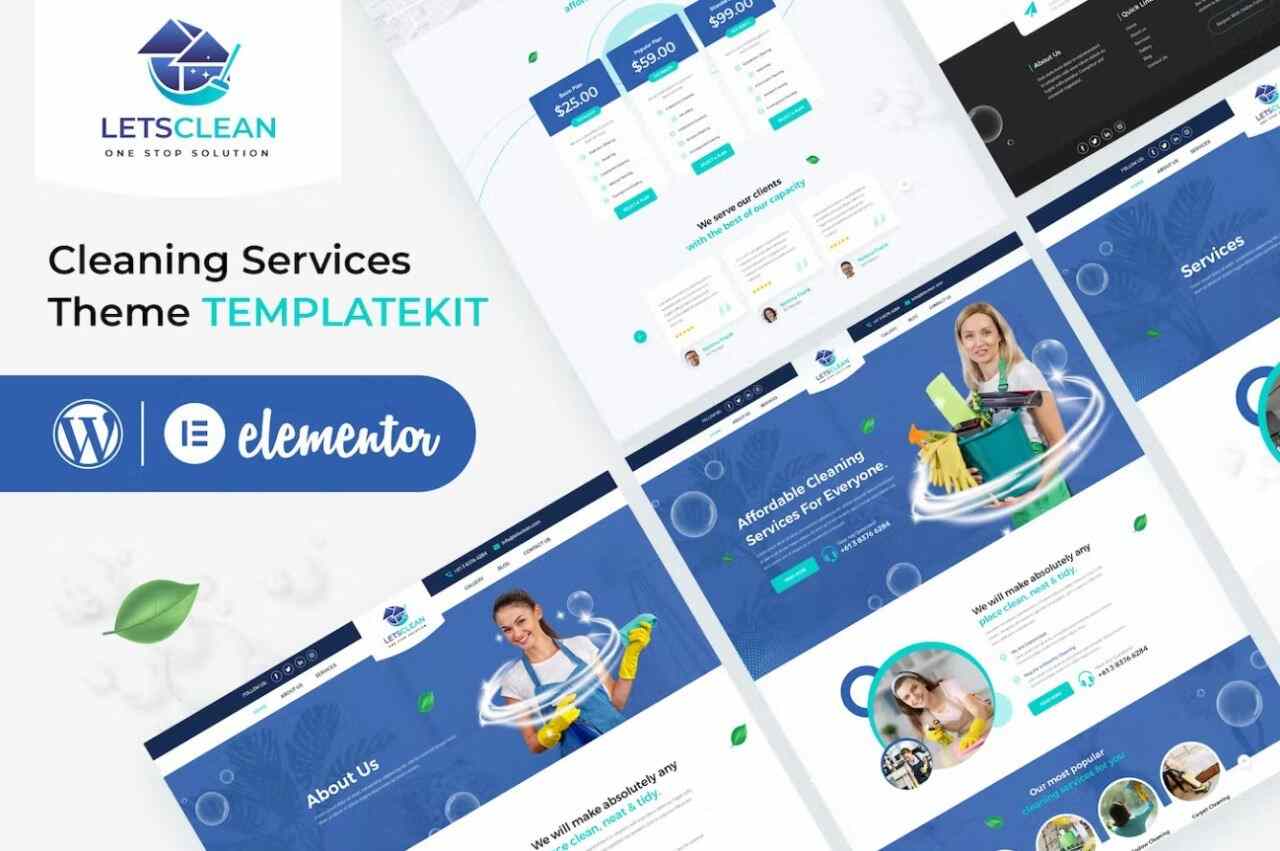 template-kits-26 letsclean: elementor template kit for cleaning services - image 1