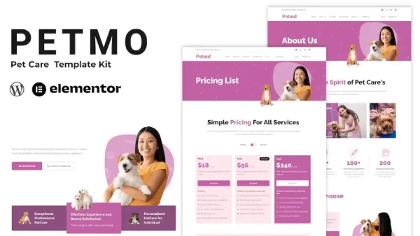 Petmo: Elementor Template Kit for Pet Care Companies
