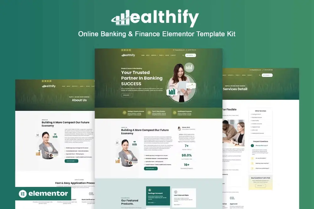 template-kits-7 wealthify: elementor pro template kit for online banking & finance - image 1