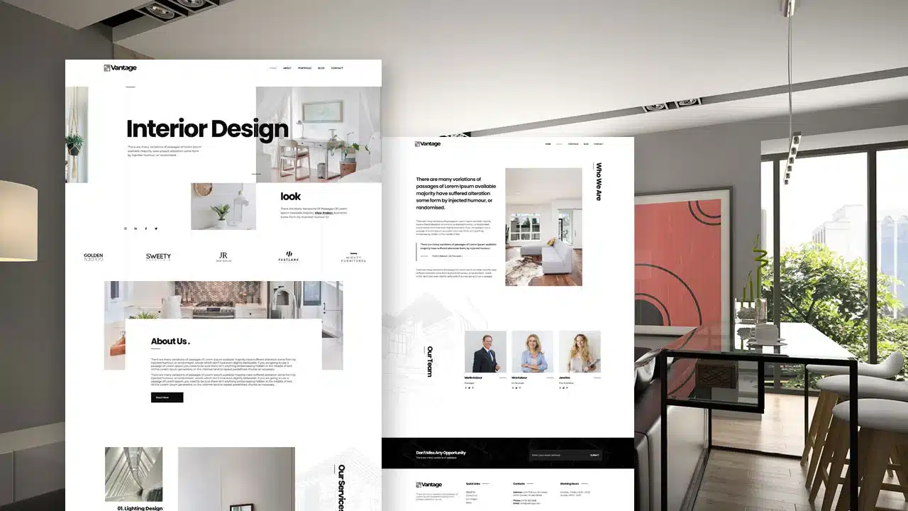 vantage vantage: elementor template kit for architecture & interior design - image 1