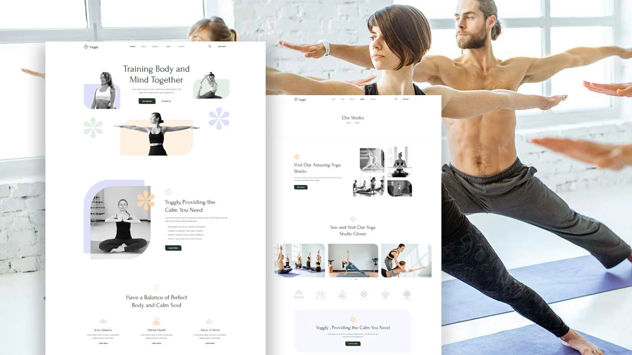 yoggly yoggly: elementor template kit for yoga, meditation & fitness - image 1