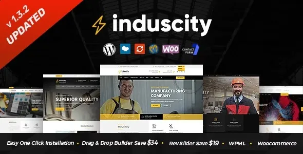 Induscity- Factory and Manufacturing WordPress Theme