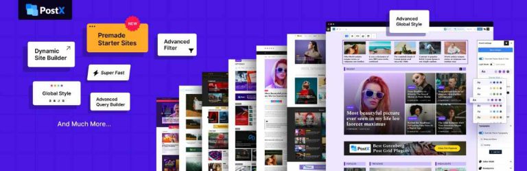 PostX Pro Gutenberg Dynamic Site Builder Plugin Lifetime License | One Time Payment