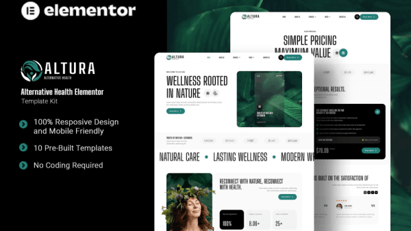Altura – Alternative Health Elementor Template Kit