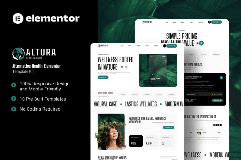 Altura – Alternative Health Elementor Template Kit