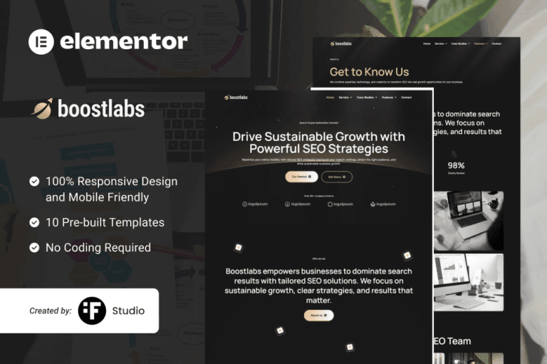 Boostlabs – SEO & Digital Marketing Elementor Template Kit