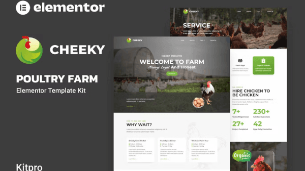 Cheeky – Poultry Farm Elementor Template Kit