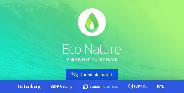 Eco Nature Theme Environment And Ecology WordPress Theme | Lifetime License | One Time Payment