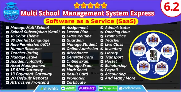 Global Multi School Management System Express | GPL PHP Script