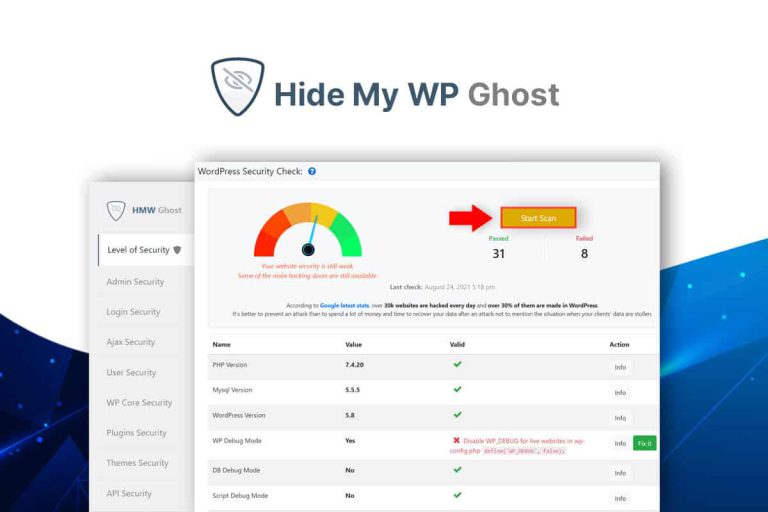 Hide My WP Ghost Security Plugin for WordPress Lifetime License | One Time Payment