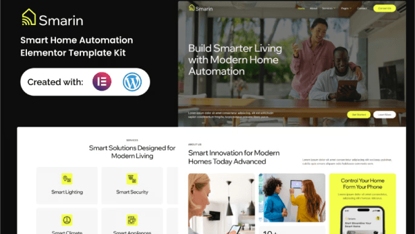 Smarin – Smart Home Automation Elementor Template Kit