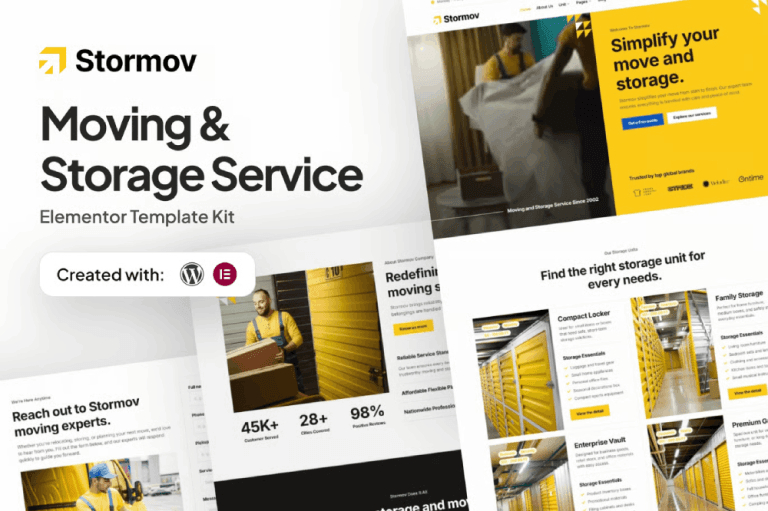 Stormov – Moving & Storage Service Elementor Template Kit