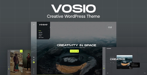 Vosio Creative WordPress Portfolio Theme | With License Key | Lifetime License | One Time Payment