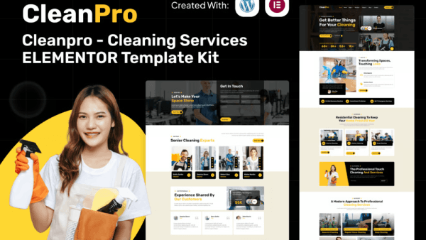Cleanpro – Cleaning Services Elementor Template Kit