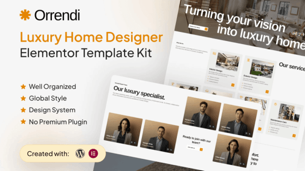Orrendi – Luxury Home Designer Elementor Template Kit