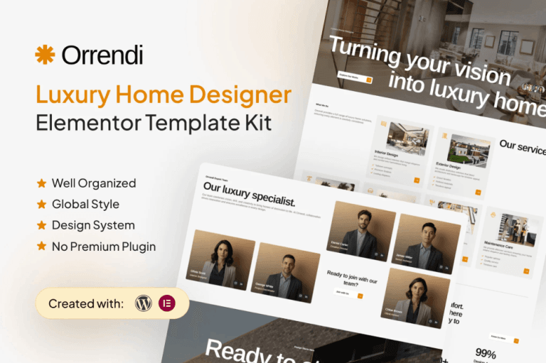 Orrendi – Luxury Home Designer Elementor Template Kit