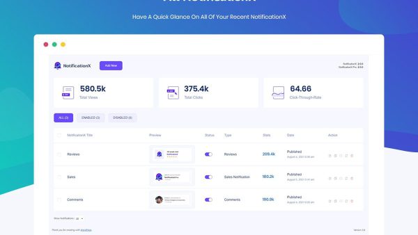 NotificationX Pro – WordPress Marketing Plugin