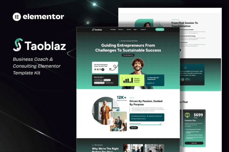 Taoblaz – Business Coach & Consulting Elementor Template Kit