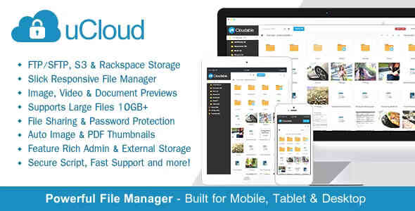 uCloud File Hosting Script for Secure File Management, Preview and Sharing | GPL PHP Script