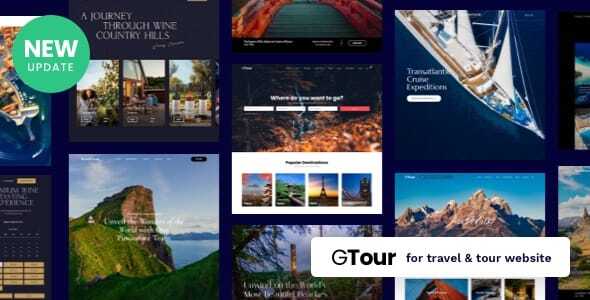 Grand Tour Theme for Travel Agency Websites
